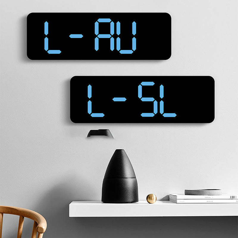 Adjustment Brightness LED Digital Wall Clock With Temperature Display