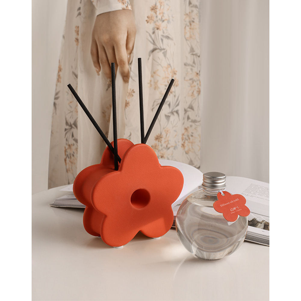 Morandi Flower Shape Aroma Diffuser with 230ml ESSENTIAL OIL