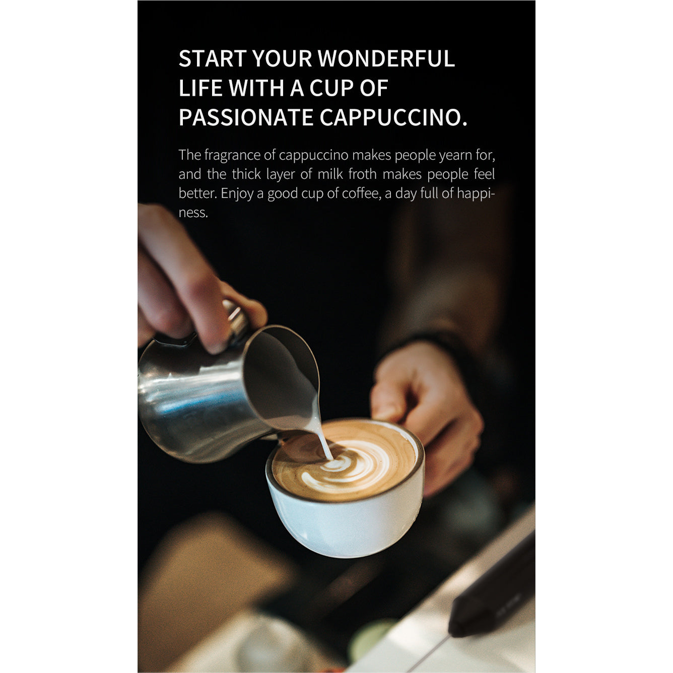 2 Pack Handheld Electric Milk Frother Drink Coffee Mixer Foam Maker with Stand