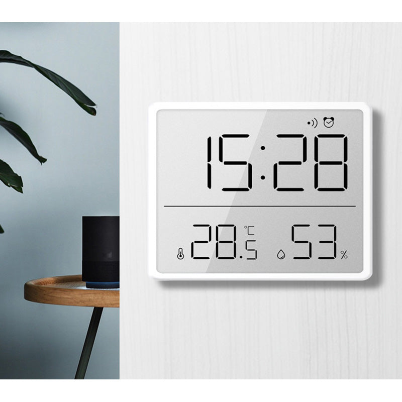 Large Screen Digital Alarm Clock Temperature and Humidity Alarm Clock for Simple Living Room Wall Layout