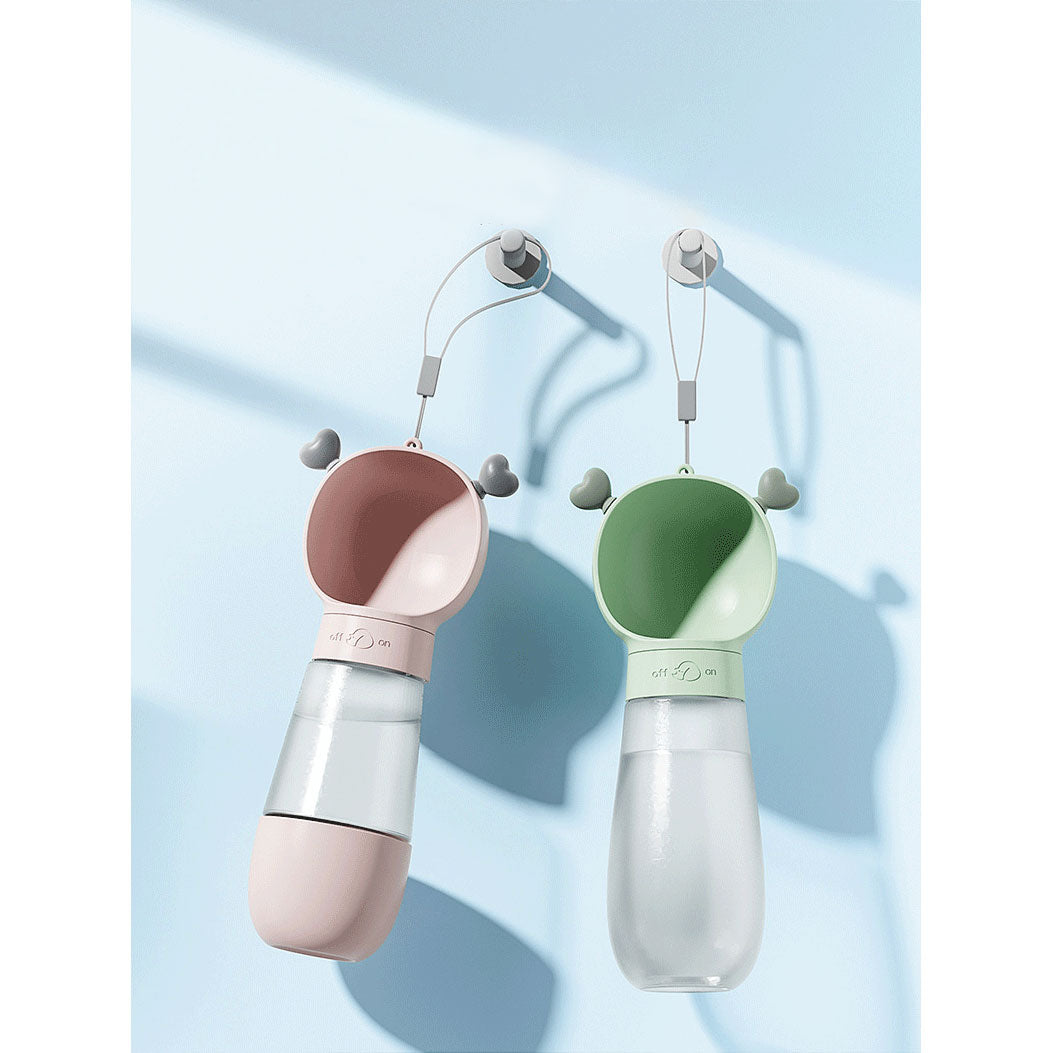 Pet travel water feeder Green 600ml