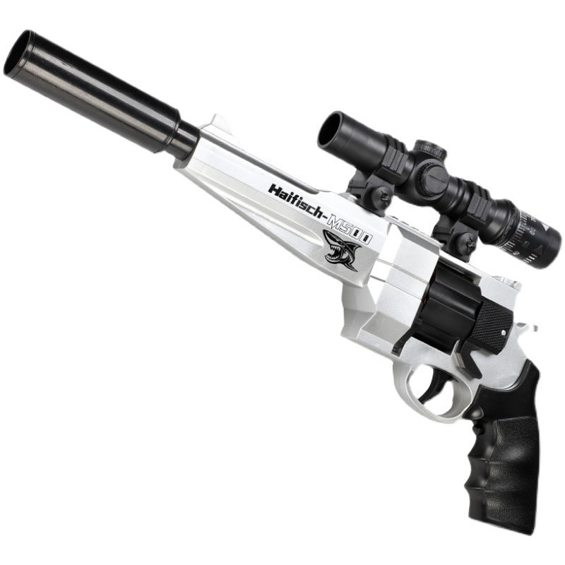 Soft Bullet Revolver Toy Gun, Shooting Target Battle, simulates Real Manual Loading, Foam Bullet