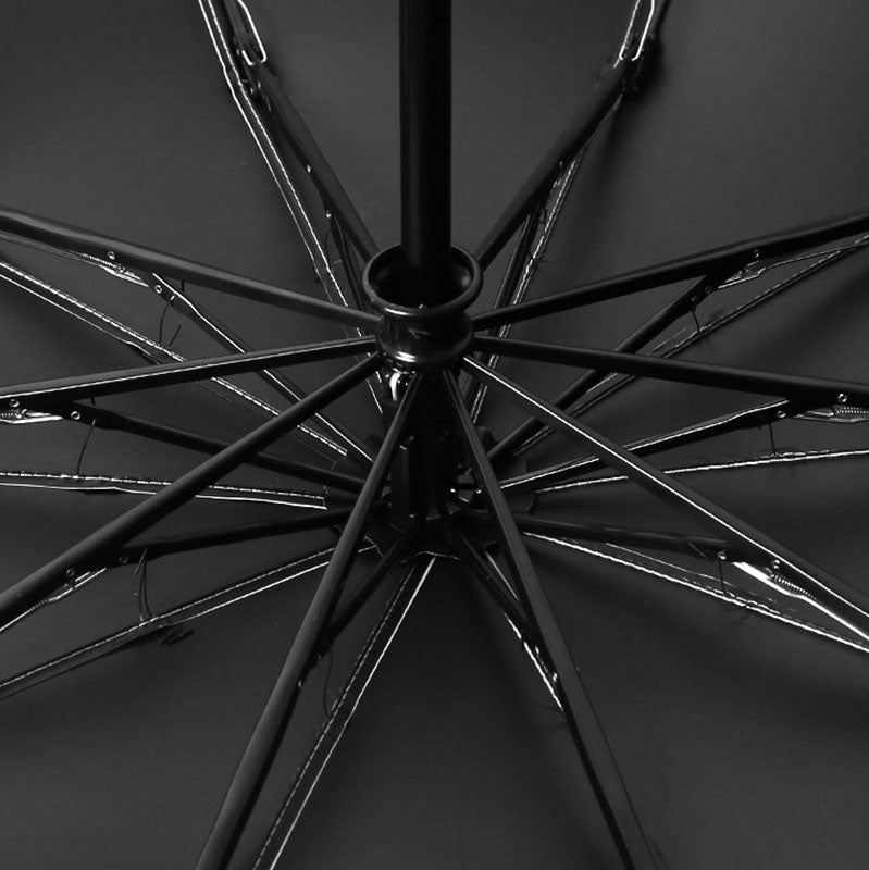 Auto Open Close UV Protection Umbrella Reverse Folding Umbrella Black