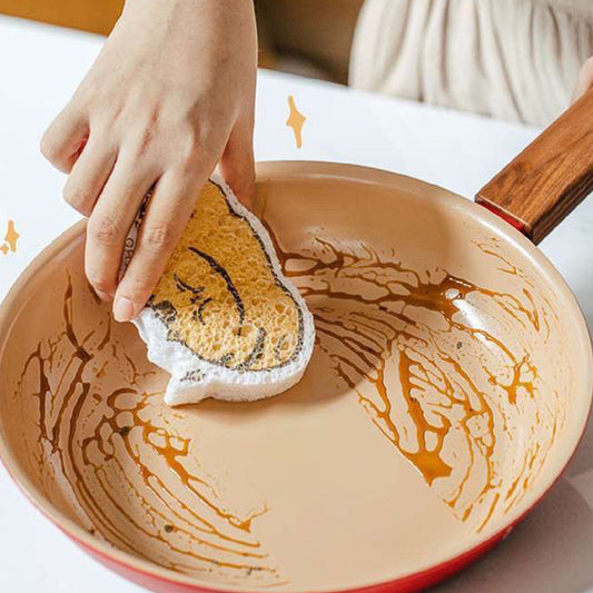 9 Pcs Kitchen Sponges Compressed Cellulose Sponges Non-Scratch Natural