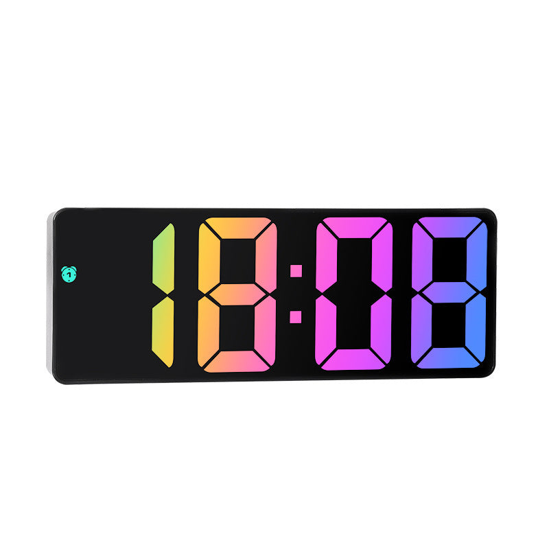 LED Table Alarm Clock Mirror