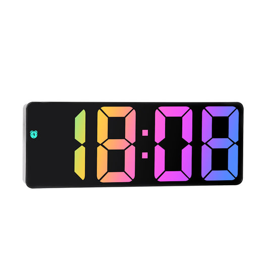 LED Table Alarm Clock Black
