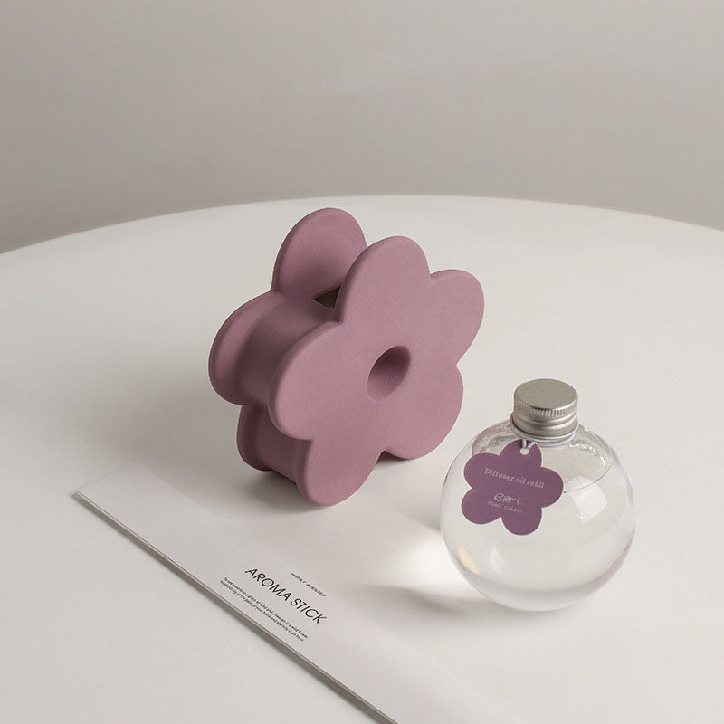 Morandi Flower Shape Aroma Diffuser with 230ml ESSENTIAL OIL