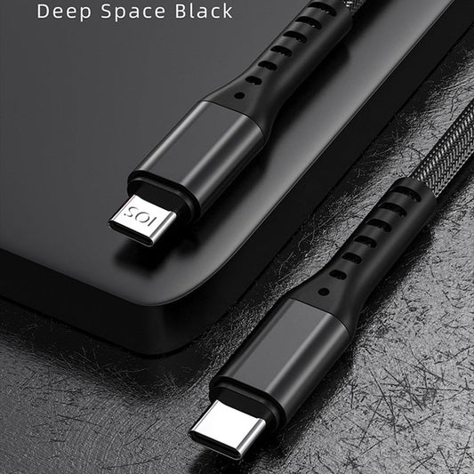 20W USB C to Lighting iPhone Fast Charger Cable - Black