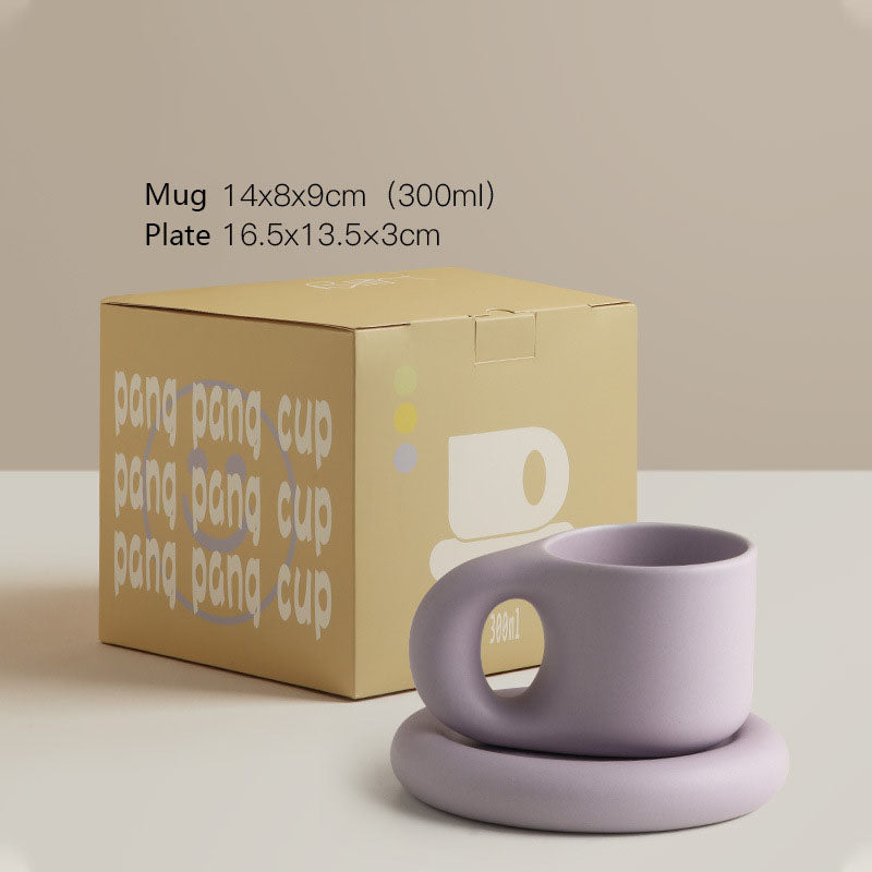 Morandi mug and coaster set Purple