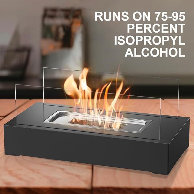 Tabletop Fire Pit,Indoor & Outdoor Table Top Firepit Ethanol Tabletop Fireplace Bowl for Patio Backyard Livingroom