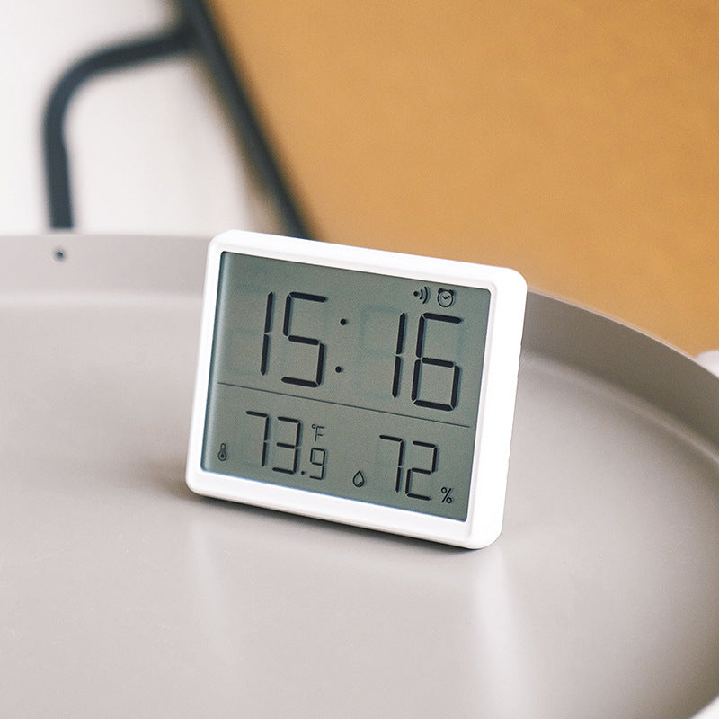 Large Screen Digital Alarm Clock Temperature and Humidity Alarm Clock for Simple Living Room Wall Layout