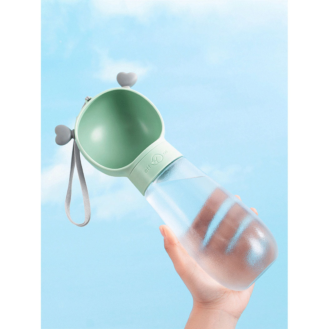 Pet travel water feeder Green 600ml