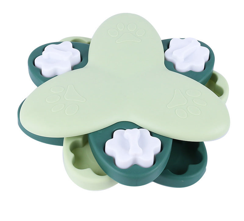 Pet Dog Cat Tornado Treat Dispenser Green
