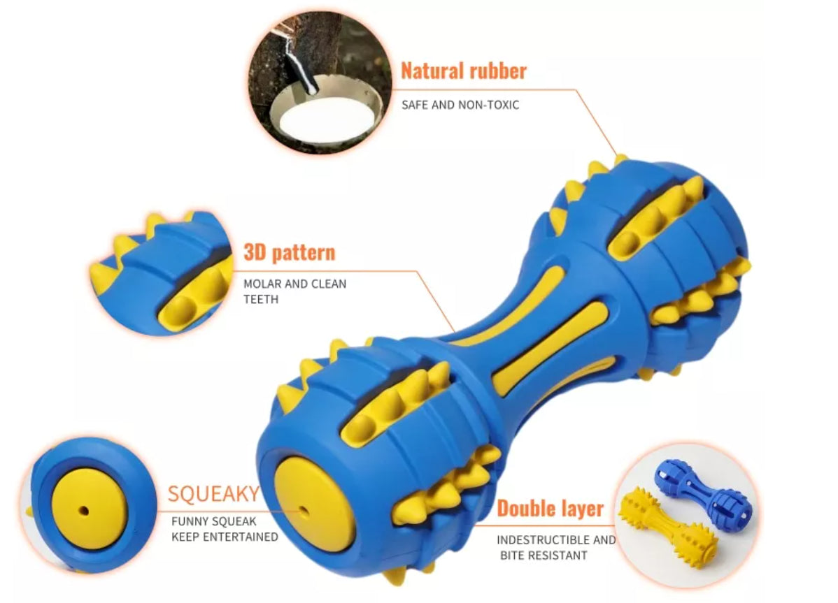 Double Layer Dog Treat Teeth Clean Toy Bone