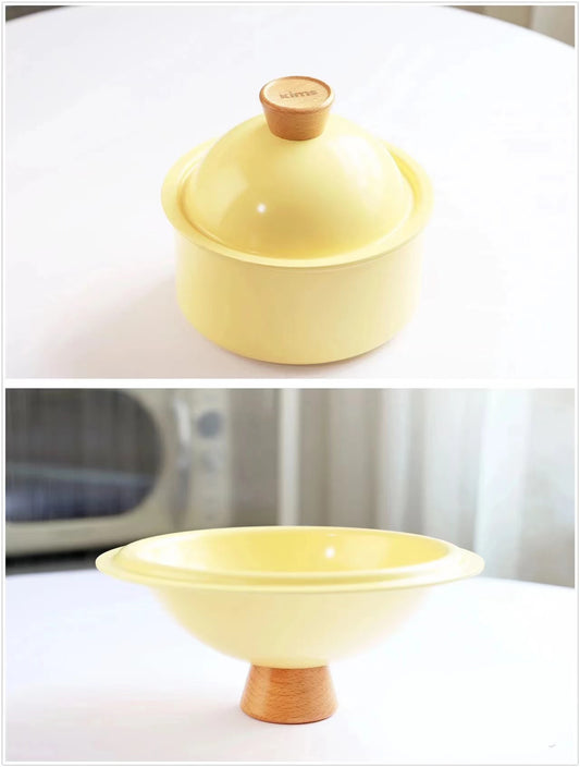 KIMS COOK All Cooker type 18cm Milk Pot + 24cm Fry Pan Set (6pcs) - YELLOW