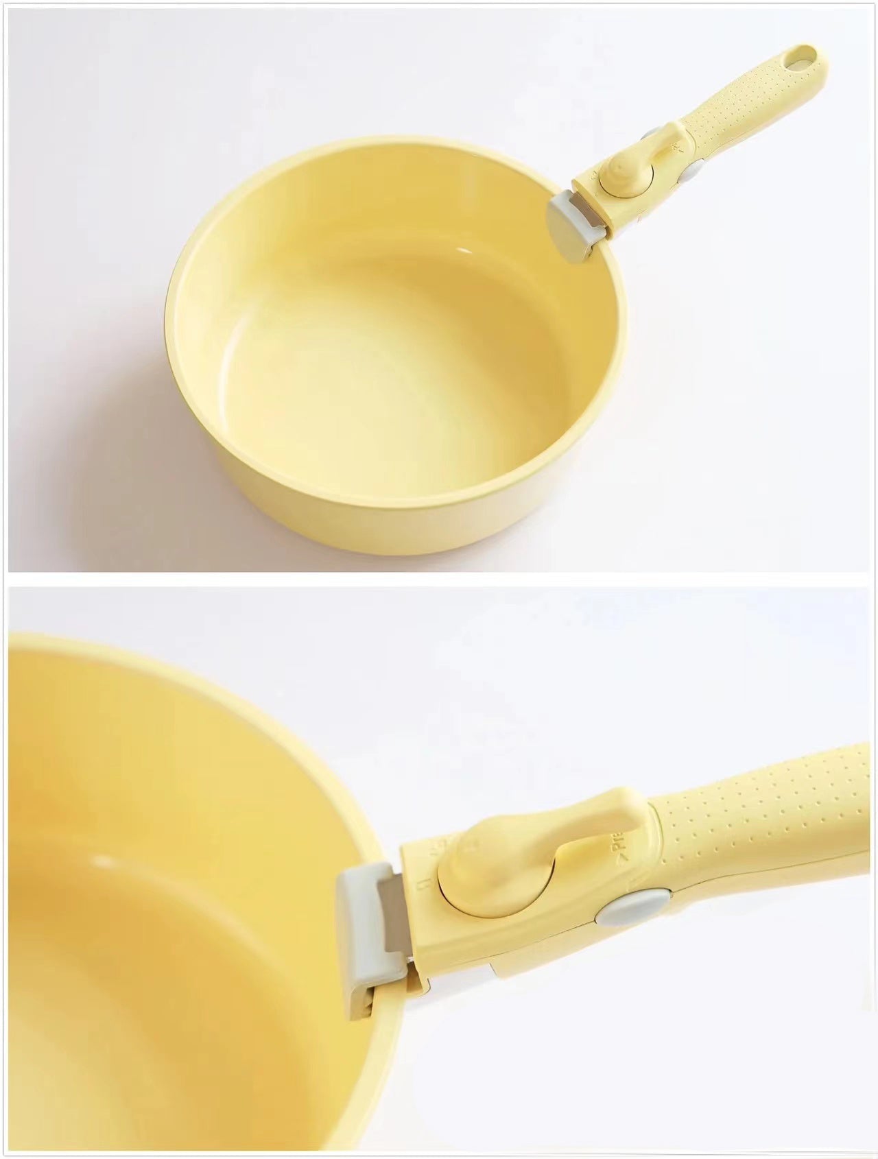 KIMS COOK All Cooker type 18cm Milk Pot + 24cm Fry Pan Set (6pcs) - YELLOW