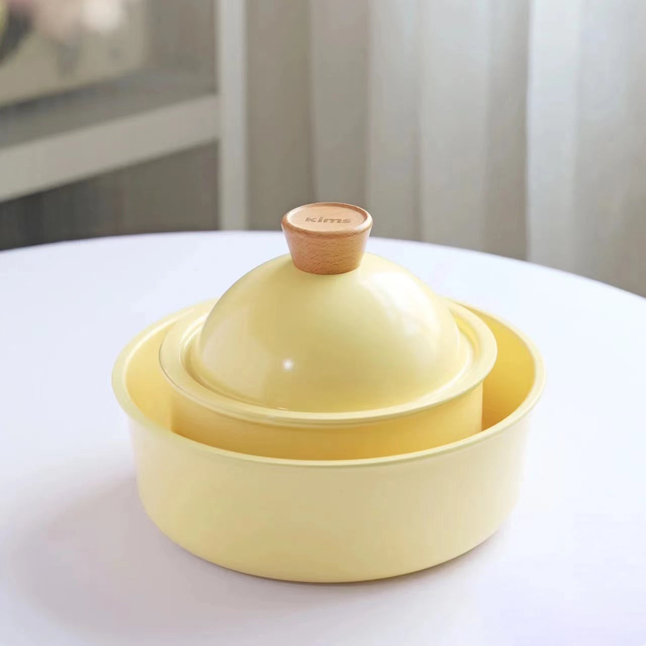 KIMS COOK All Cooker type 18cm Milk Pot + 24cm Fry Pan Set (6pcs) - YELLOW