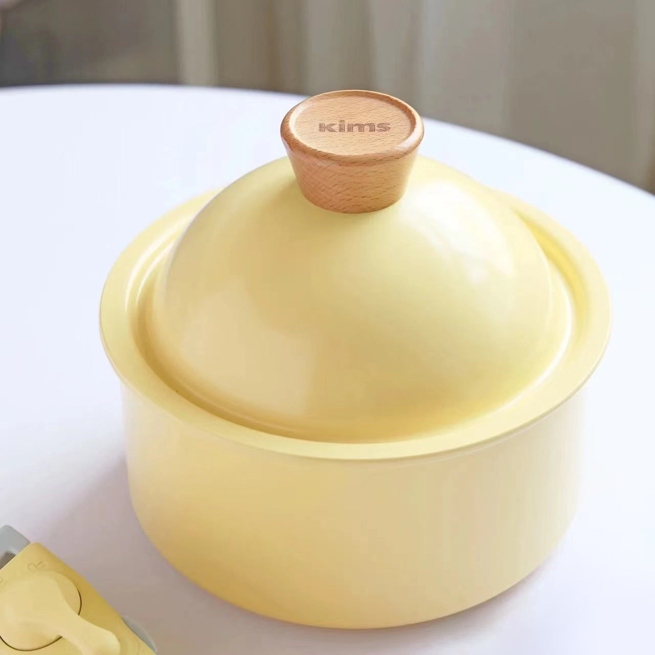 KIMS COOK All Cooker type 18cm Milk Pot + 24cm Fry Pan Set (6pcs) - YELLOW