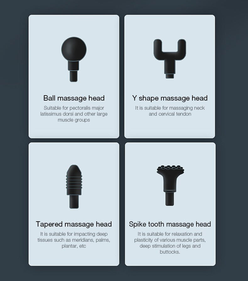 Electric Massager Deep Tissue Massage Gun 6 Speed Black