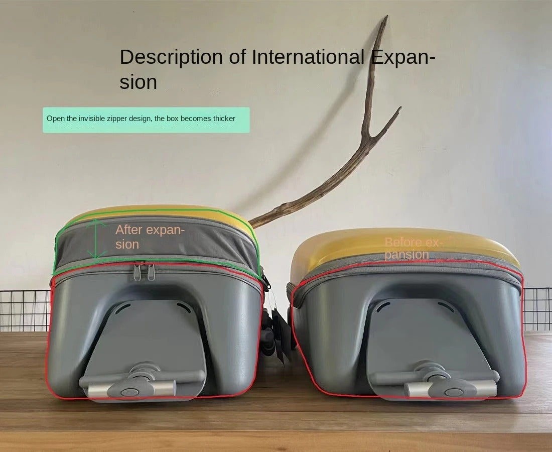 2 in 1 Rolling Luggage Case for Kids, Expandable Carry-on Suitcase with Baby Stroller for 3-10 Years Toddler Infant Pink