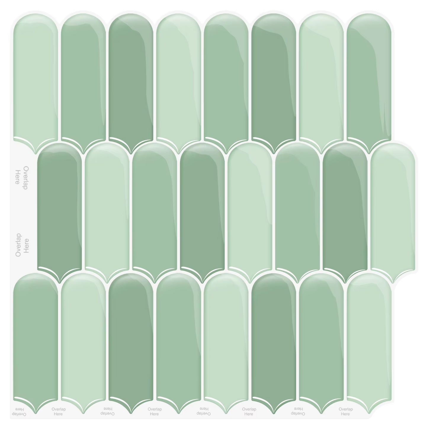 5 Pcs Self-Adhesive 3D Tiles - Jade