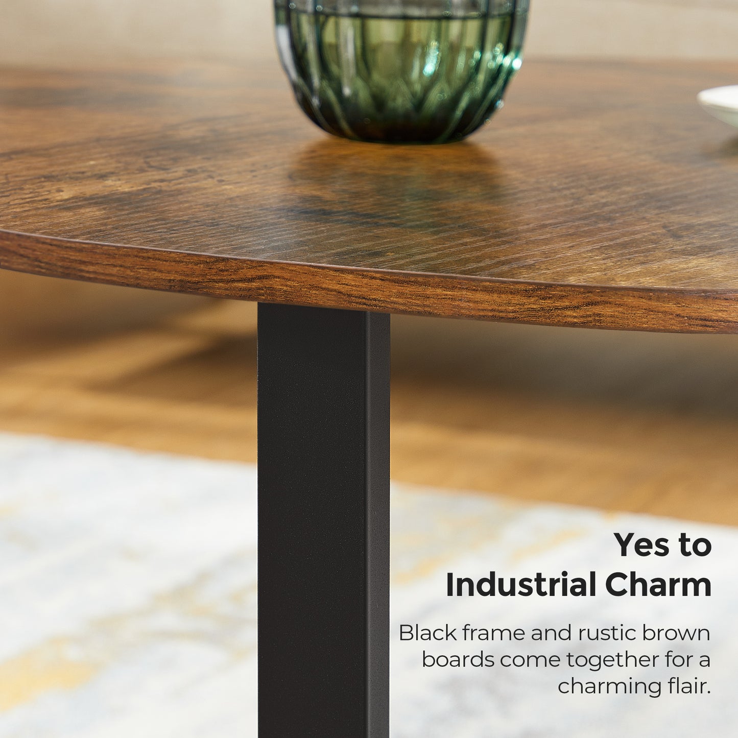 VASAGLE Round Coffee Table