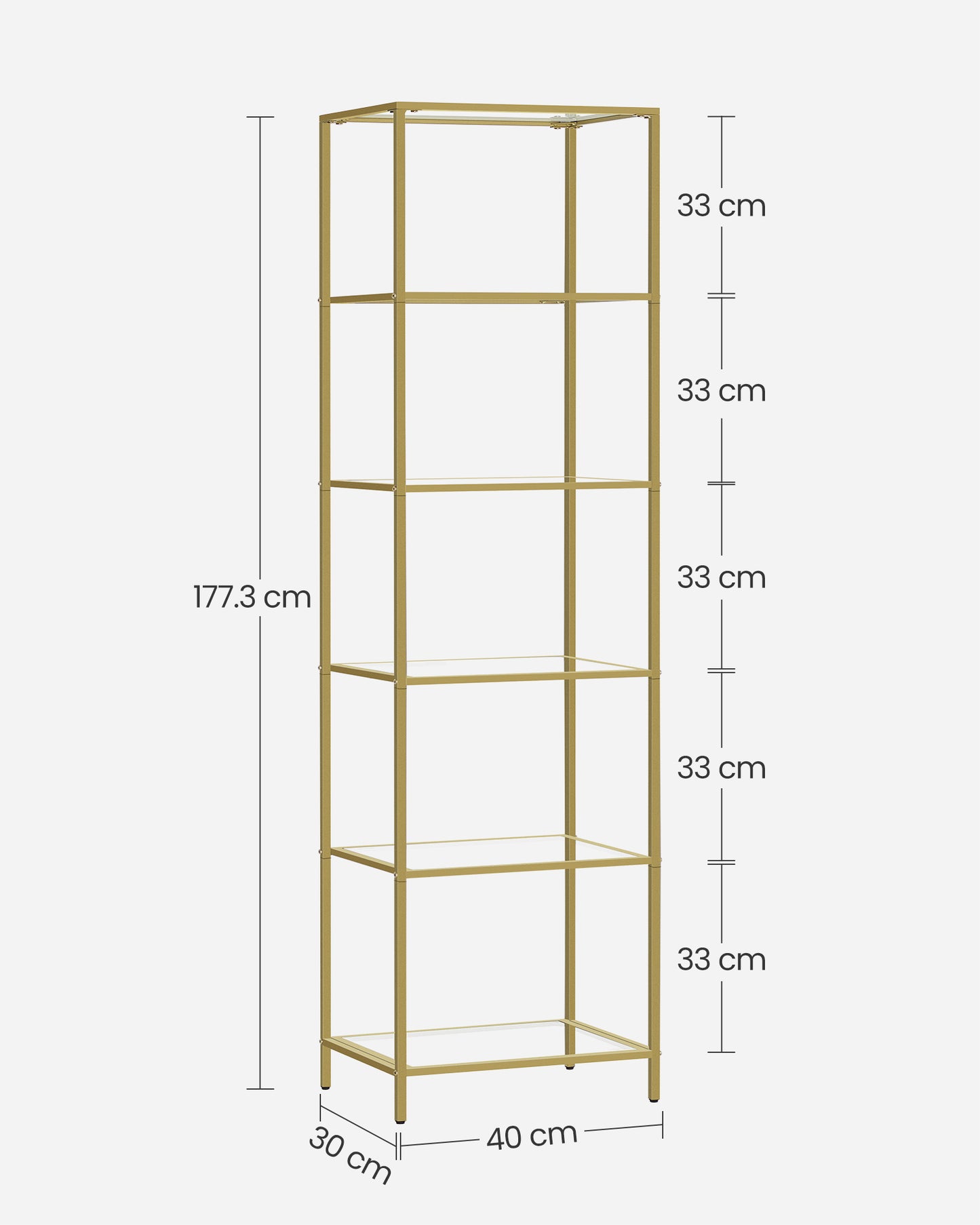 VASAGLE Bookcase, 6-Tier Bookshelf