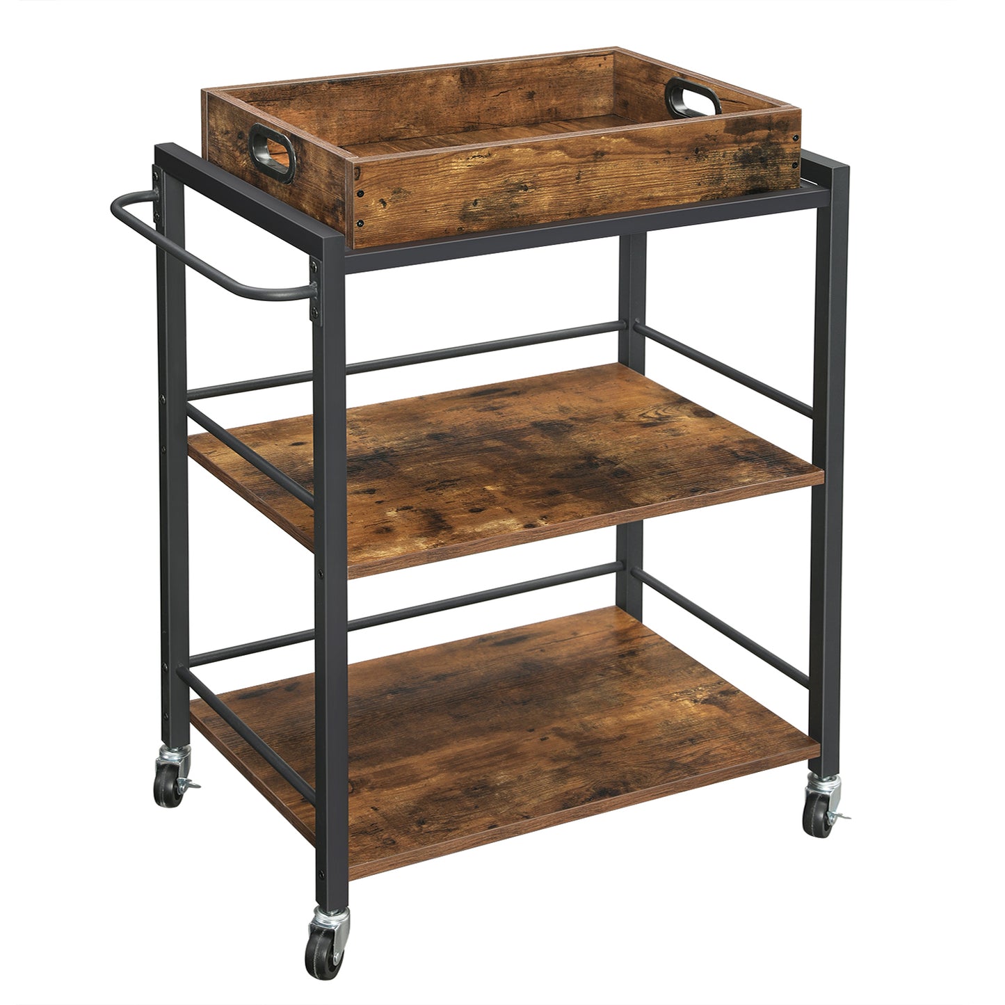 VASAGLE Industrial Bar Cart for The Home, Serving Cart