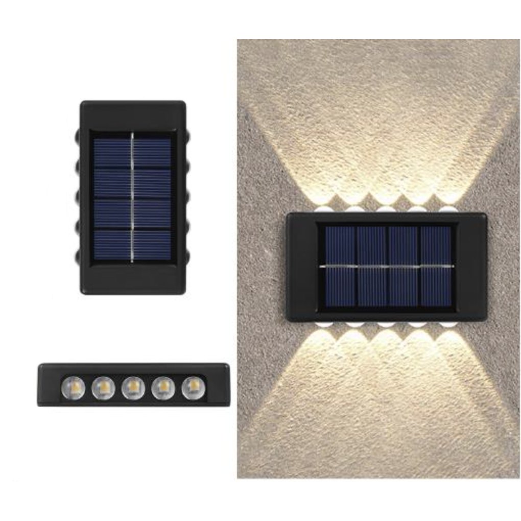 Outdoor LED Light Solar Powered Waterproof Garden Wall Lamp UP And Down Light