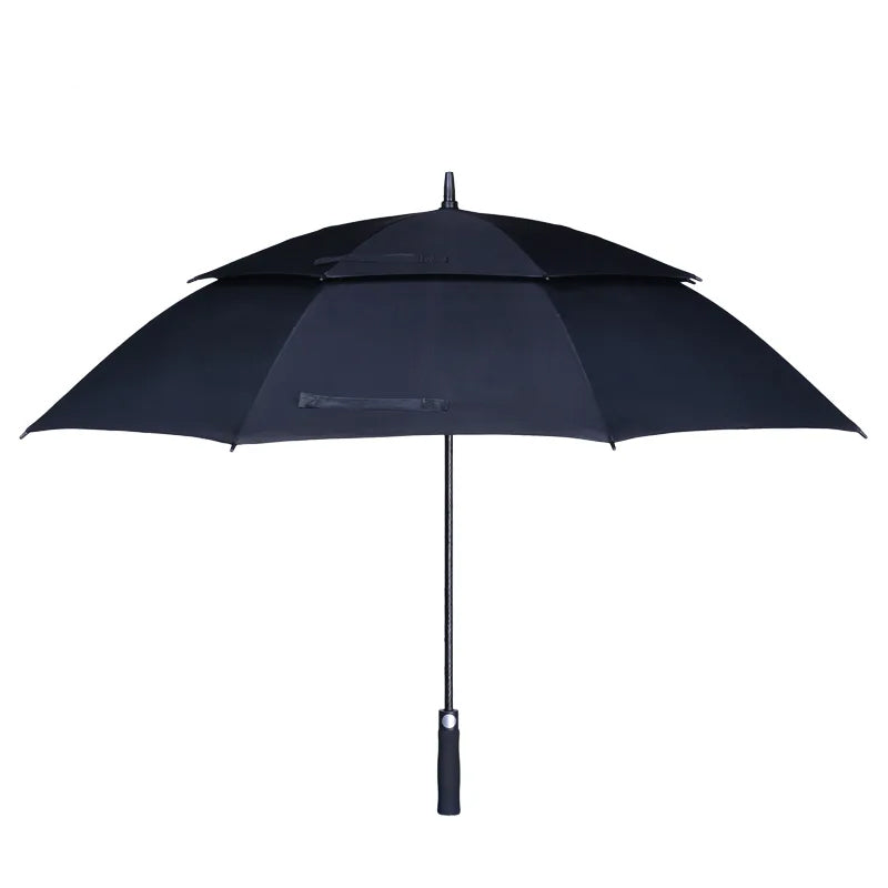 Golf Umbrella Windproof Umbrella Extra Large Golf Umbrella - 135cm Black