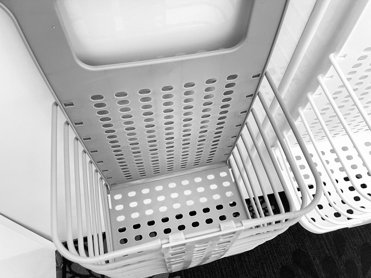 Collapsible Foldable Wall Hanging Laundry Basket Gray
