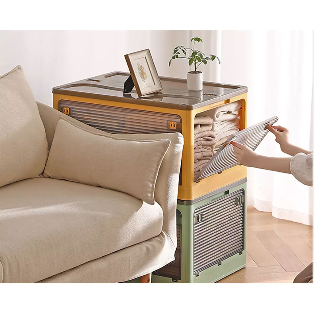 *CLEARANCE* 64L box storage box folding Yellow