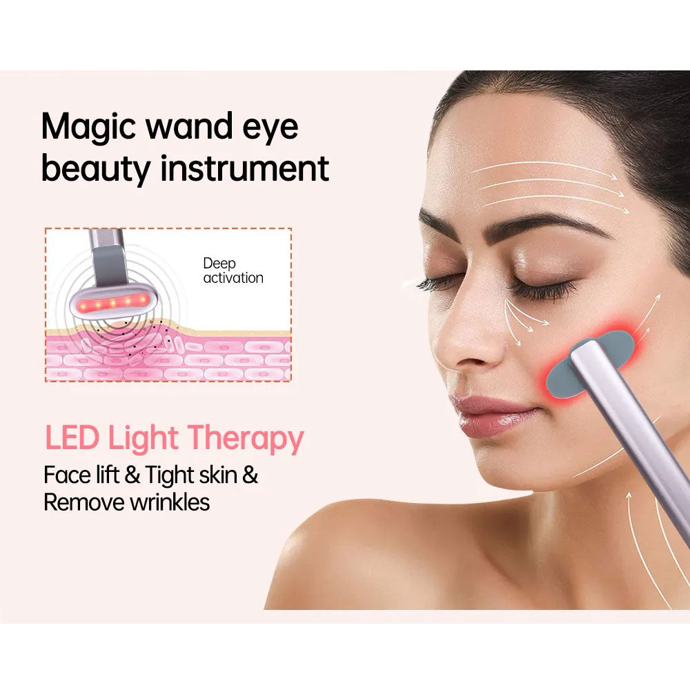 4-in-1 Facial Wand – Red Light Therapy, Microcurrent & Massage