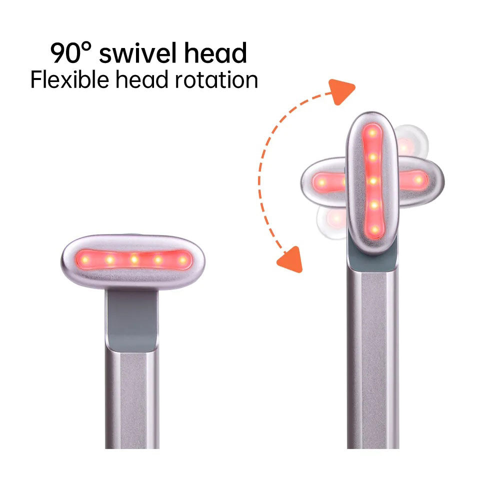 4-in-1 Facial Wand – Red Light Therapy, Microcurrent & Massage