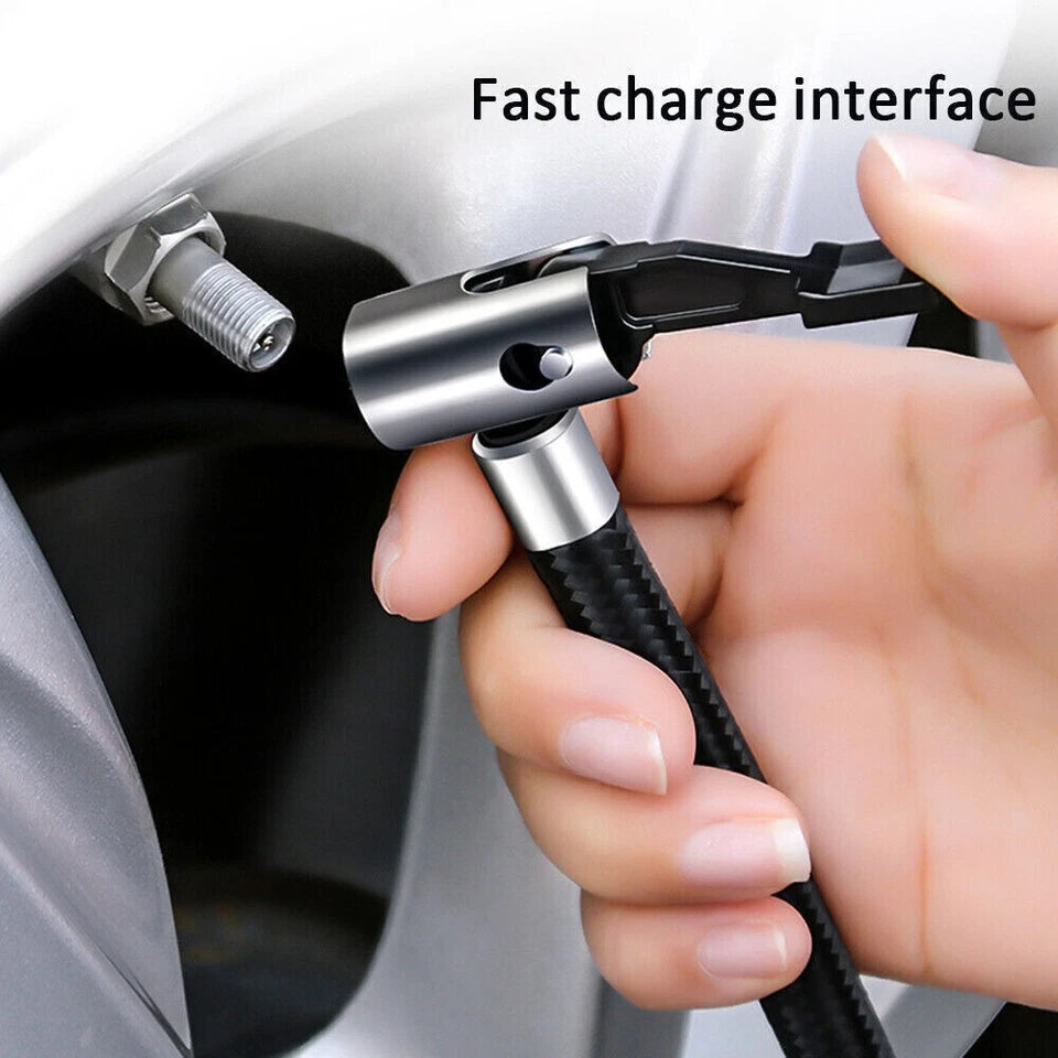 Portable Air Compressor – 150PSI Digital Tire Inflator with LED Light & Pressure Gauge