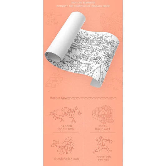 Coloring Paper Roll 10M - City