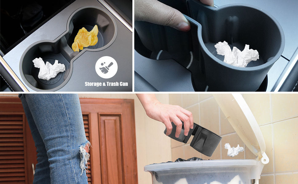 2021-2024 Tesla Model Y Model 3 Center Console Cup Holder Insert