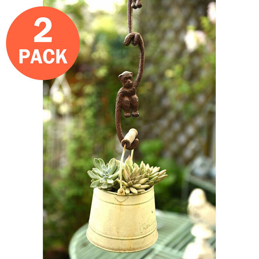 *CLEARANCE* Cast Iron Monkey Hook 2 Pack