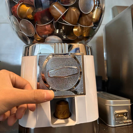 Gacha machine coffee capsule storage - White