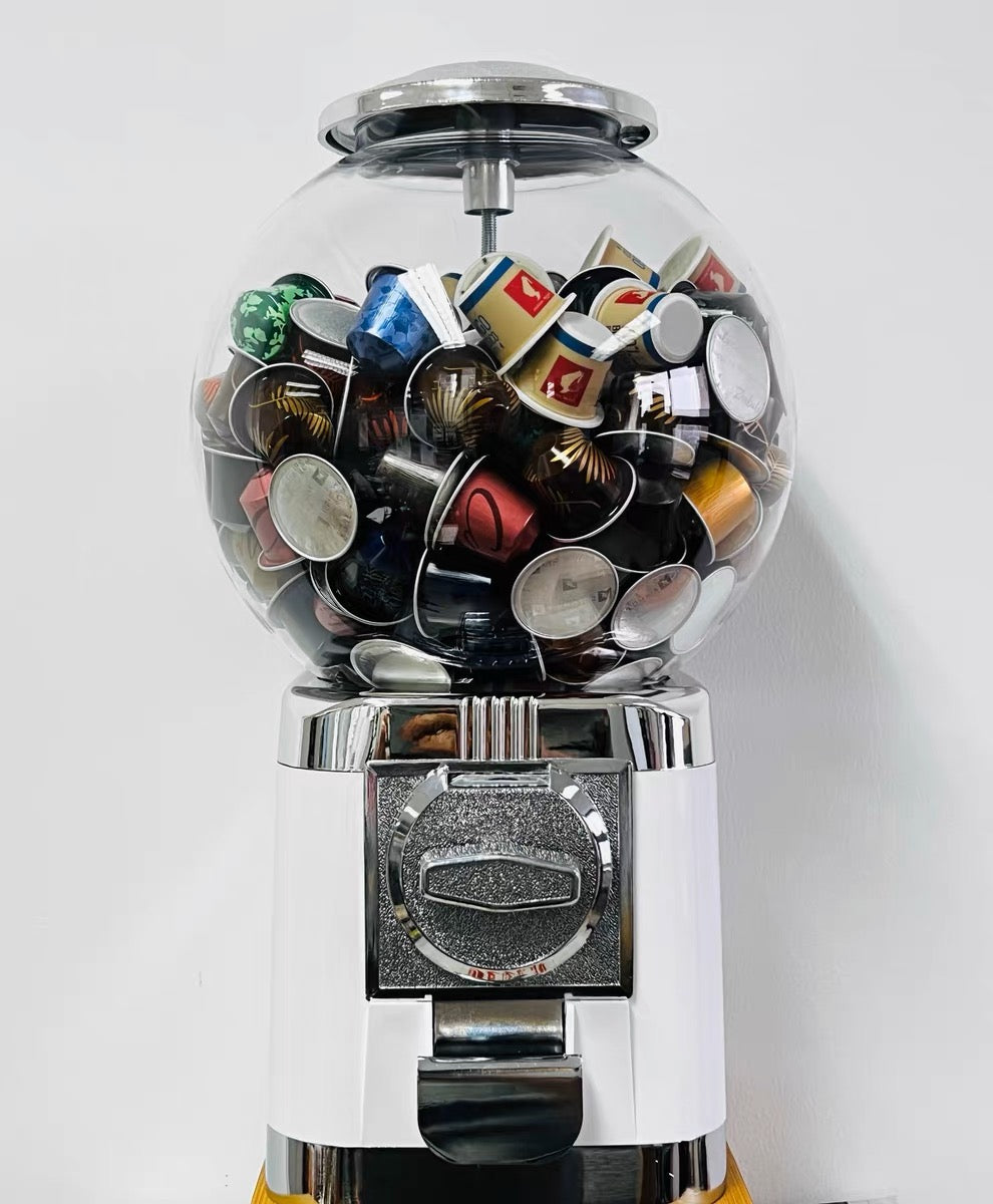 Gacha machine coffee capsule storage - White