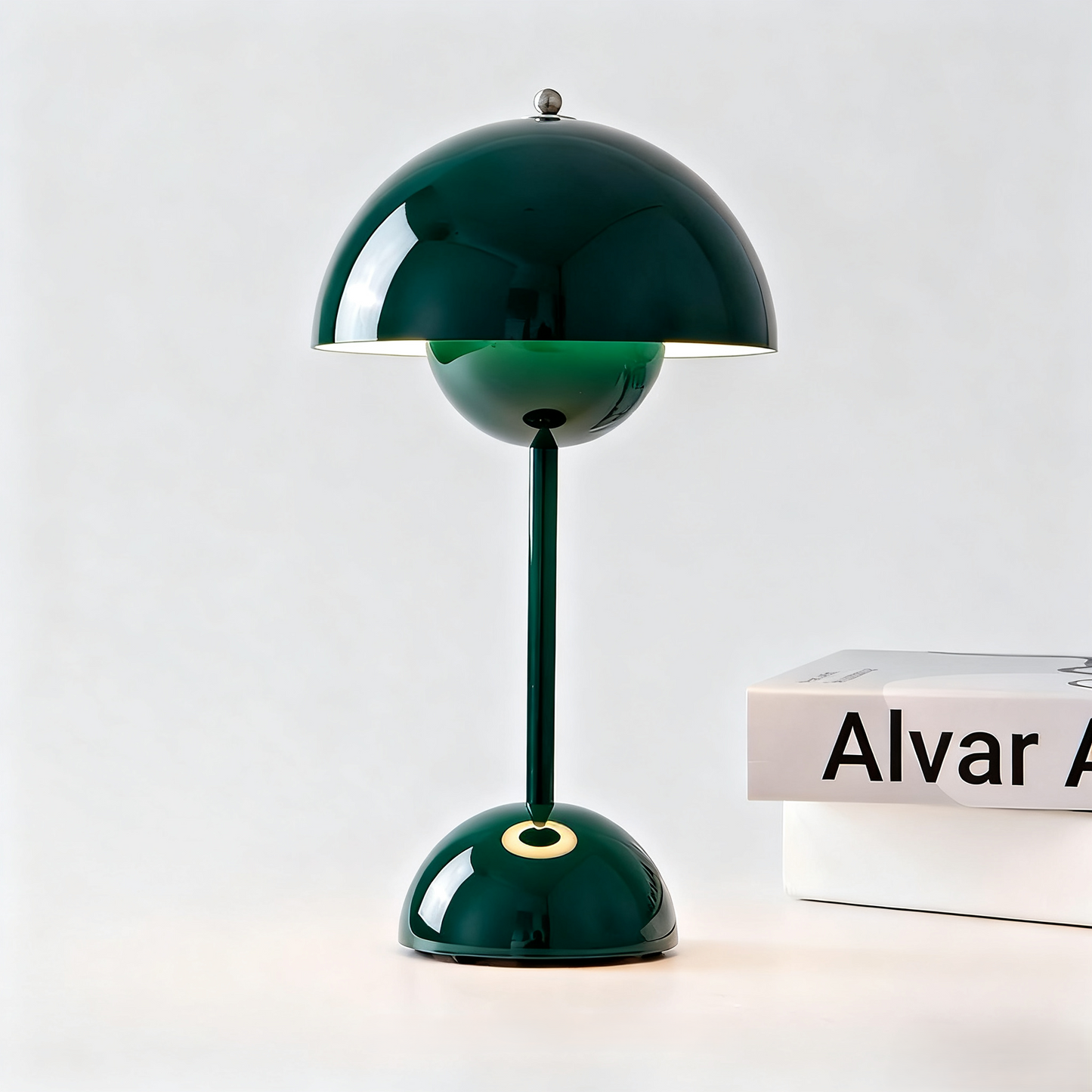 Rechargeable Desk Lamp Nordic Minimalist Mushroom Lamp Retro Dark Green