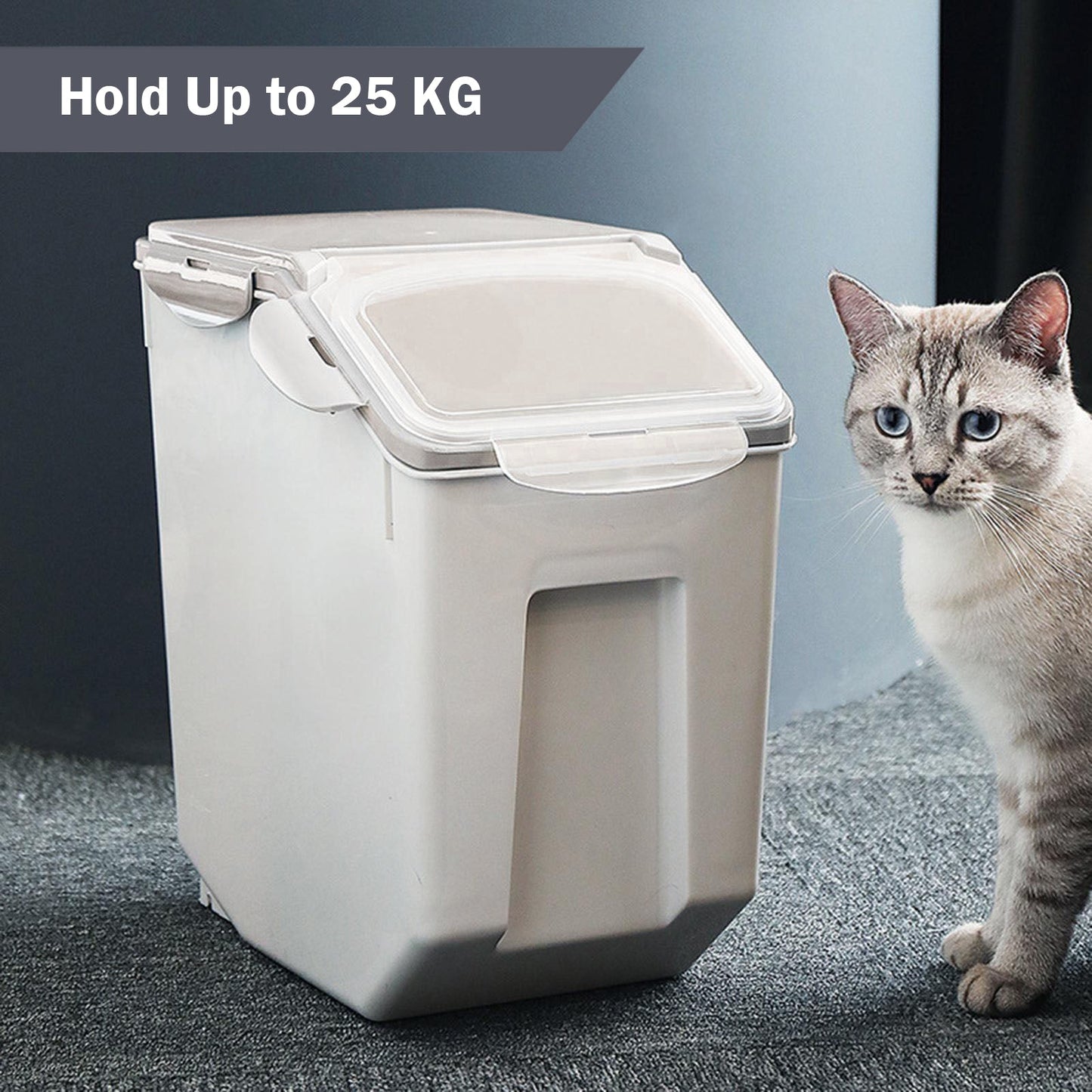 25KG Large Pet Dog Cat Food Storage Container (41.5 x 27 x 40 cm)