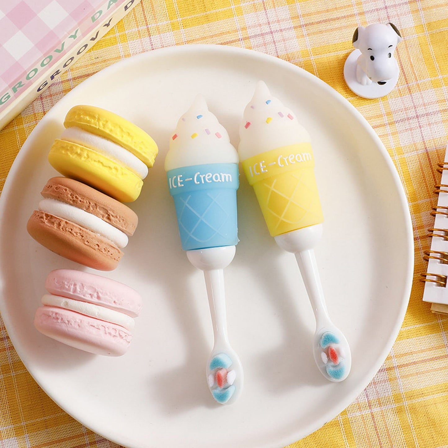 Soft Bristles Tooth brush for Kids - Ice Cream 4 Pcs Set