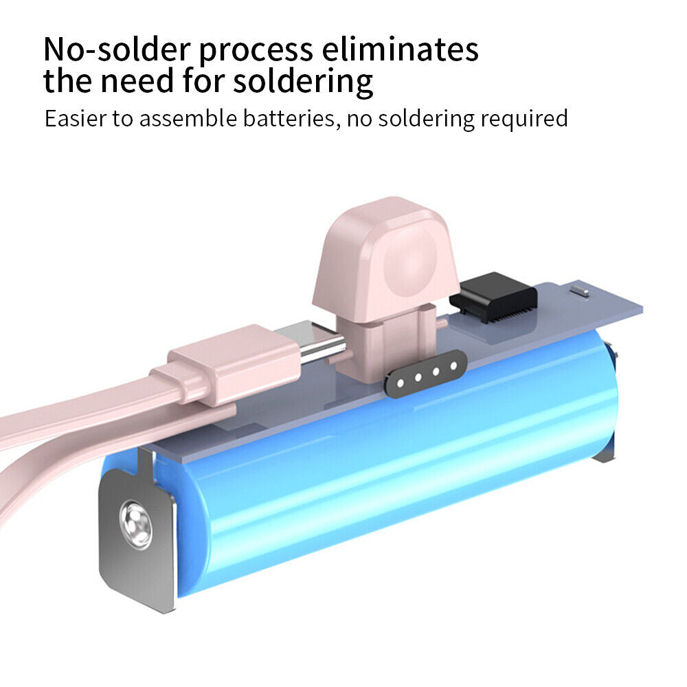 Mini Power Bank Portable 6500mAh UltraCompact Power Bank Battery Pack For iPhone/Android (Lightning / Type-C) White