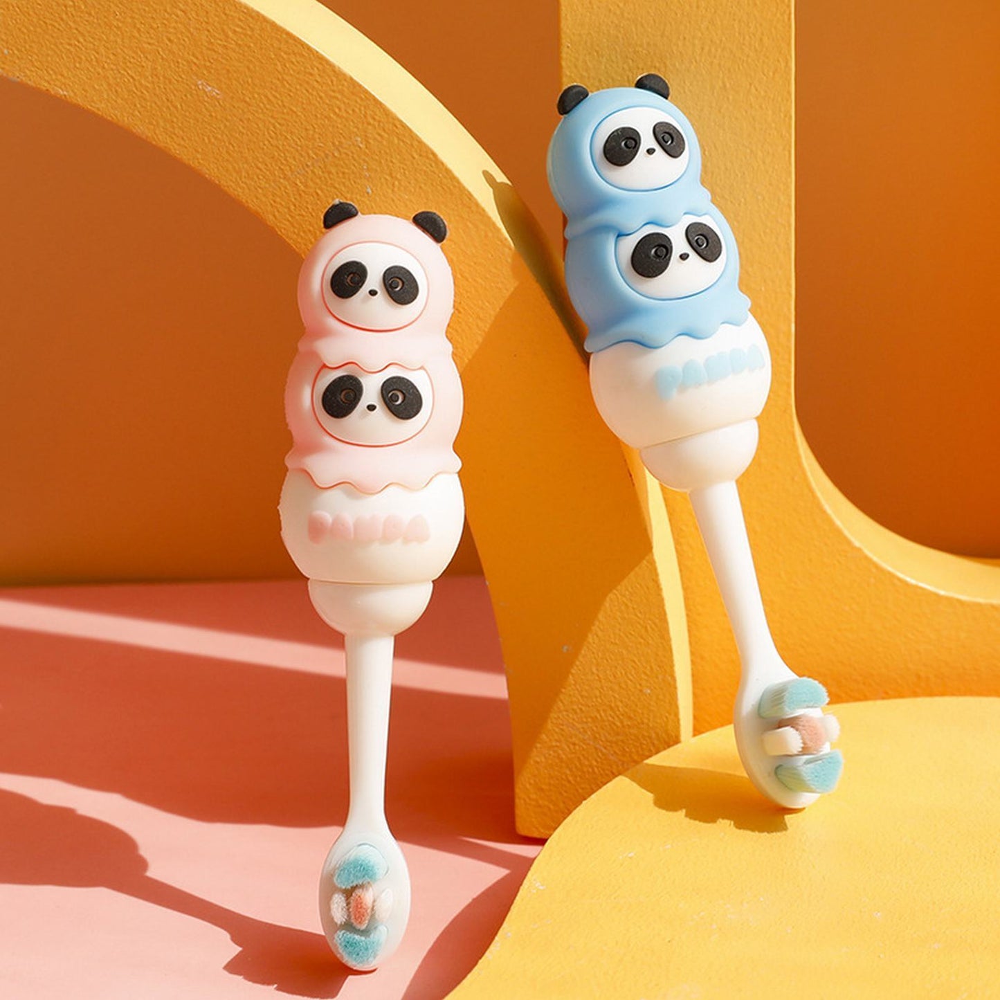 Soft Bristles Tooth brush for Kids - Panda 2 Pcs Set