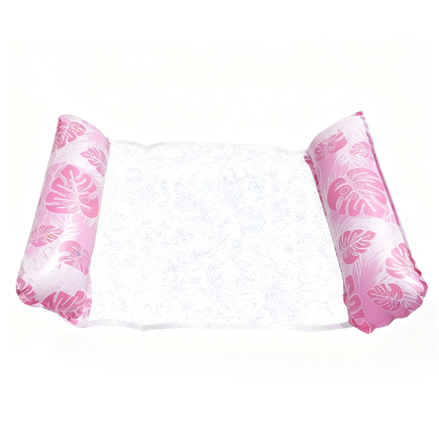 Inflatable Pool Water Float Hammock Lounger Pool Hammock Float Monstera deliciosa - Pink