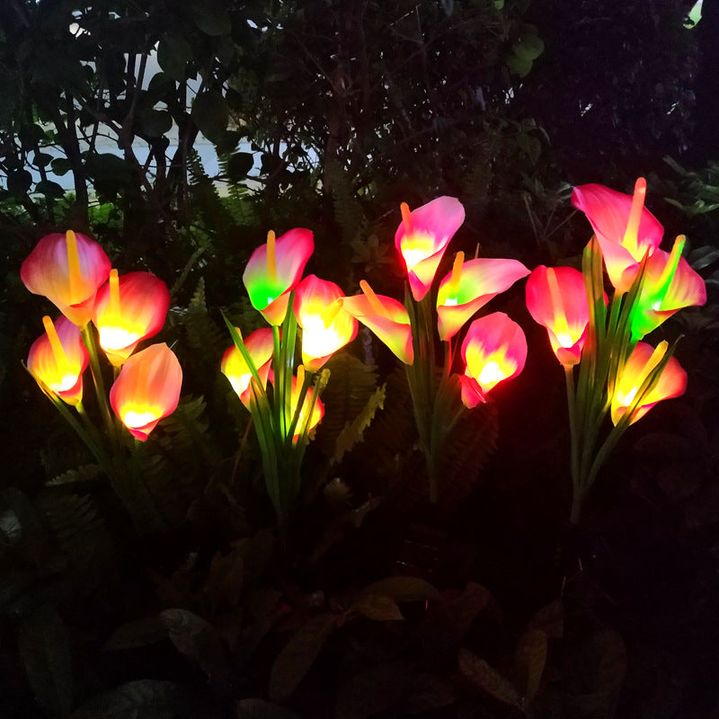 Outdoor Solar Garden  Lights Calla Lily (2 Pack)- Purple