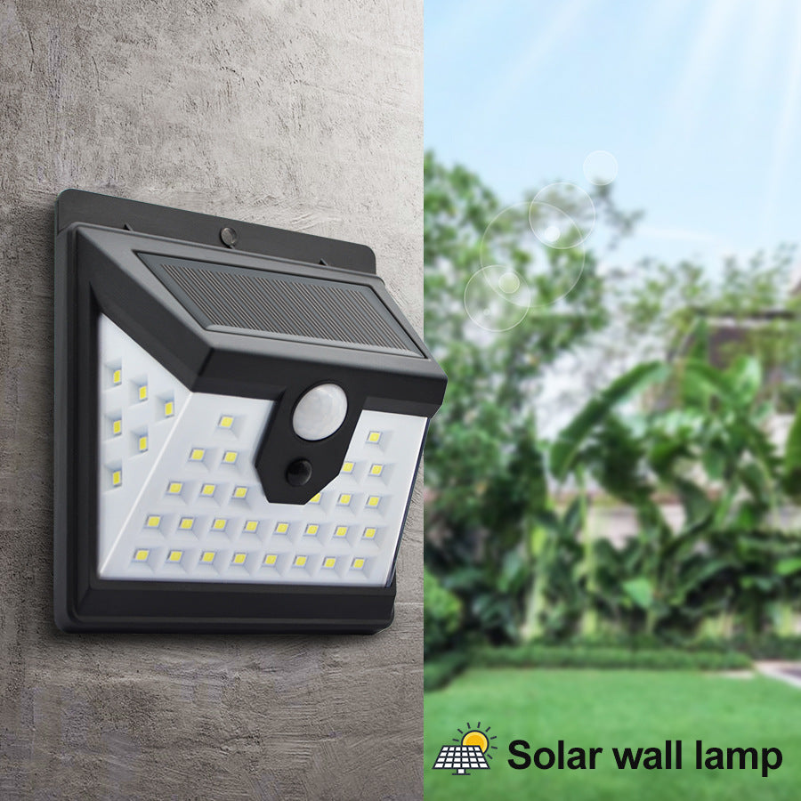 40 LED Solar Power Wall Light 3 Modes Body Sensor