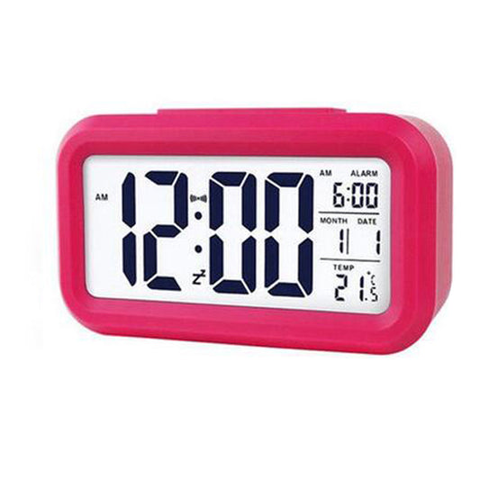 Smart LCD Night Light Digital Date Temperature Alarm Clock Red