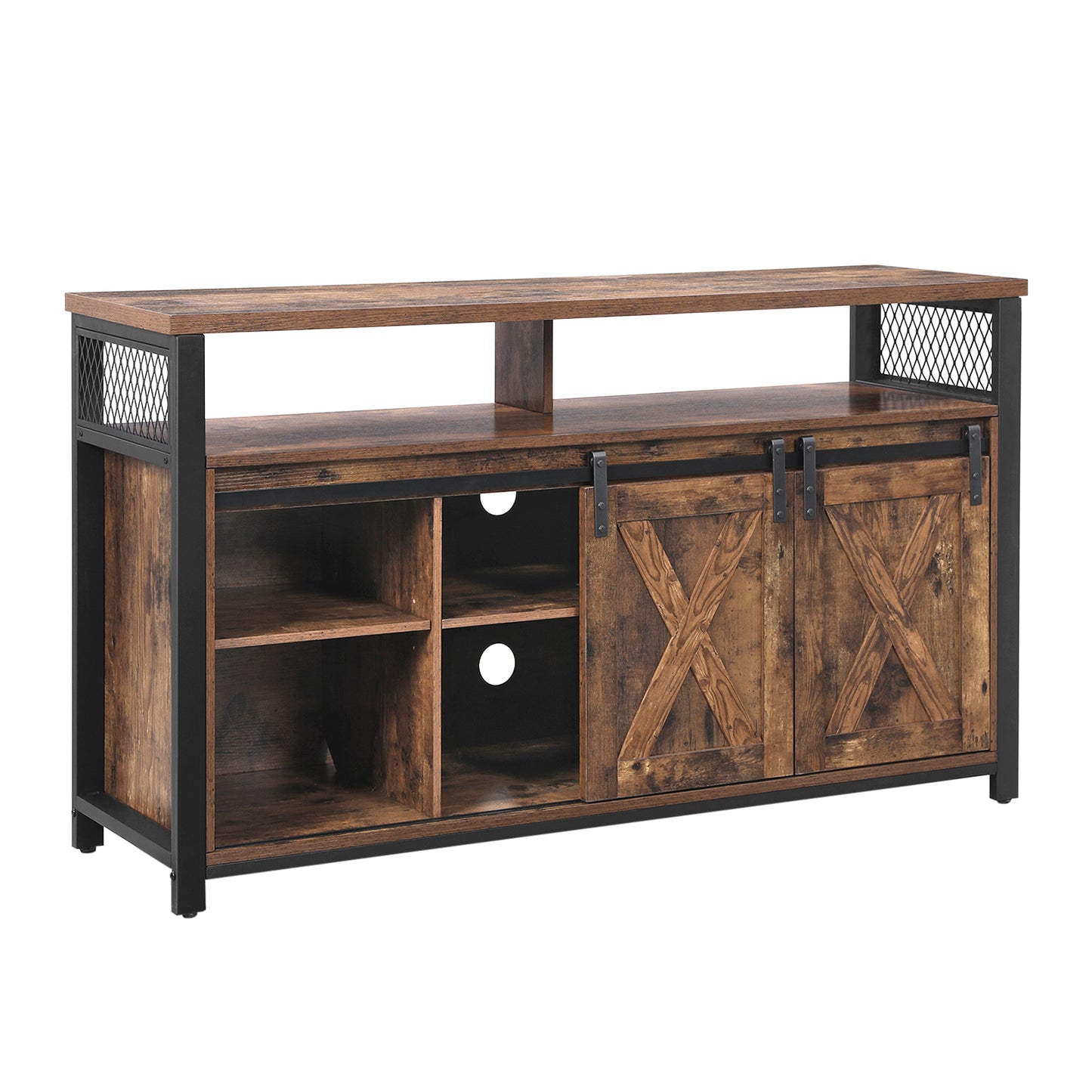 VASAGLE TV Cabinet for 55-inch TVs with Sliding Barn Doors